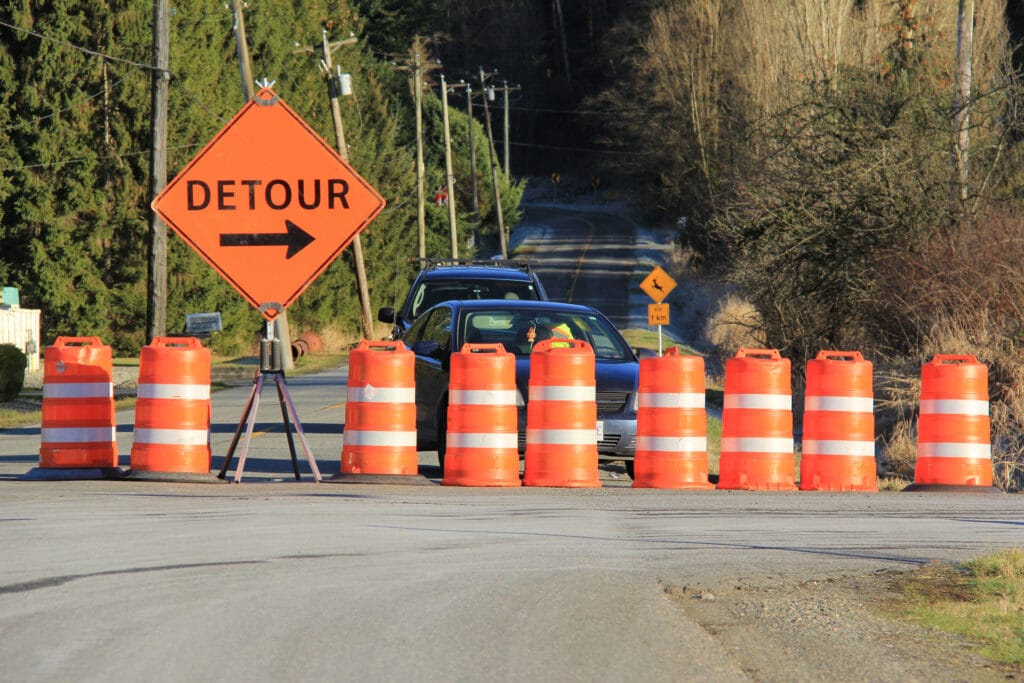 Detour Road Closed Sign Rental State Barricades